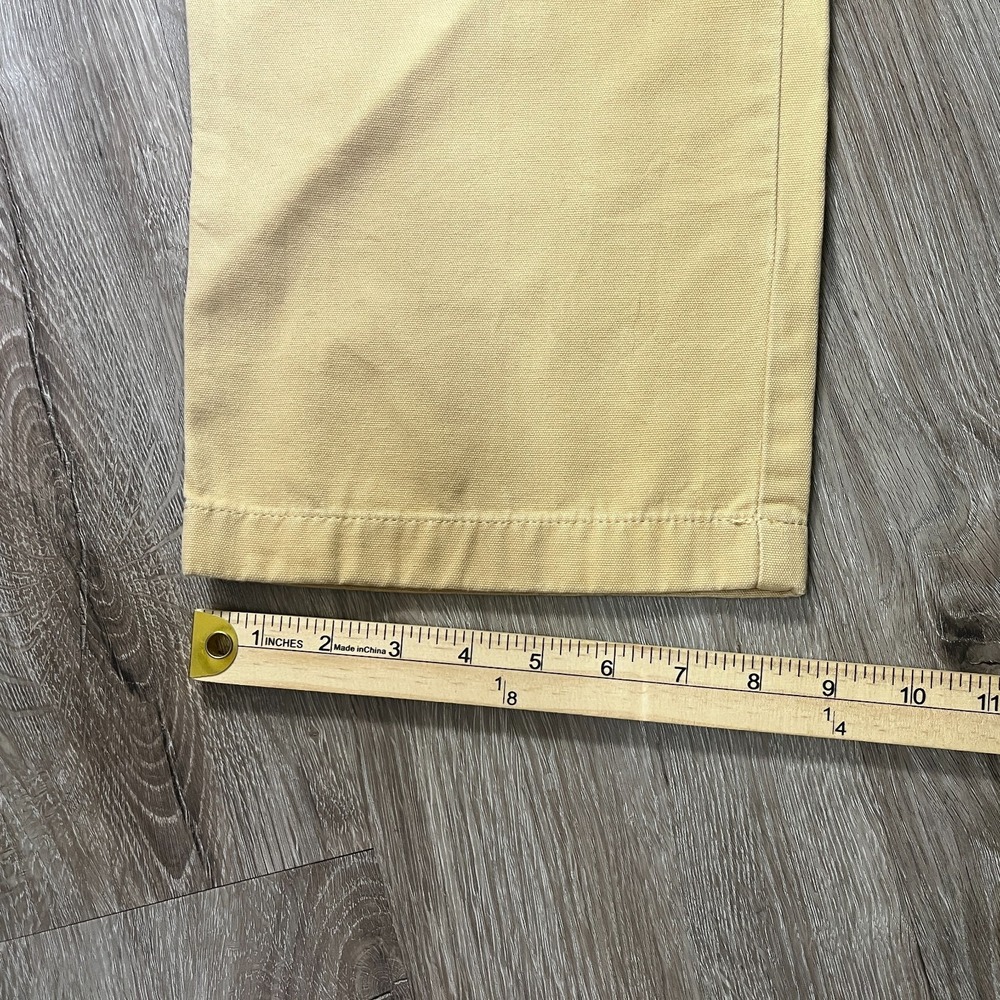 LL Bean Men's Chino Pants 100% Cotton 36x32 (Fits 36x31) Tan Straight - Picture 6 of 8
